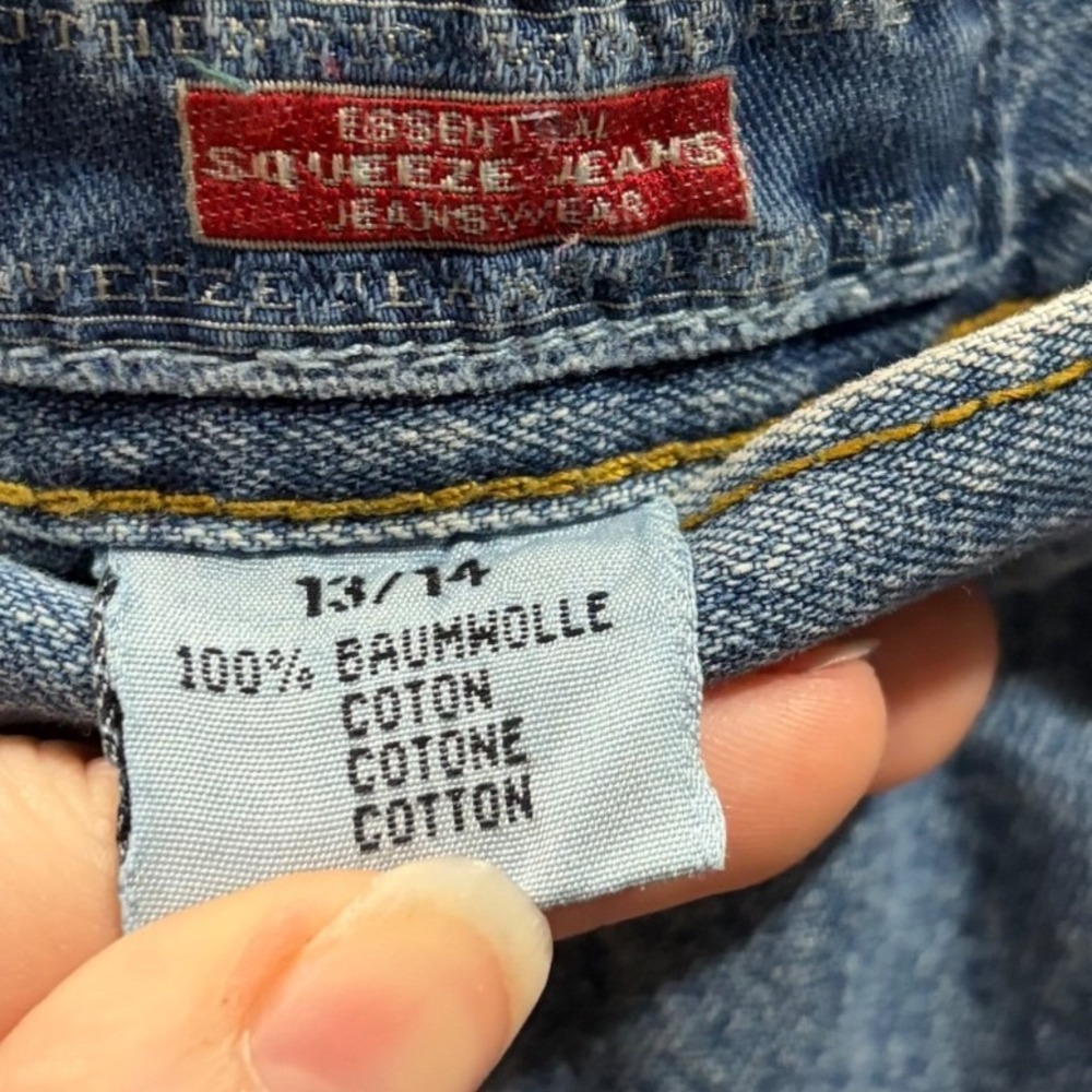 Vintage Squeeze Jeans High Waisted Sailor Denim Shorts 4" ins Cotton 80s/90s M - Picture 4 of 5